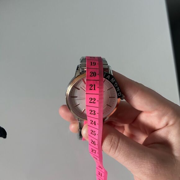 New Genuine Diamond Two-Tone Bracelet Watch Kenneth Cole Silver and Rose Gold - Picture 5 of 6